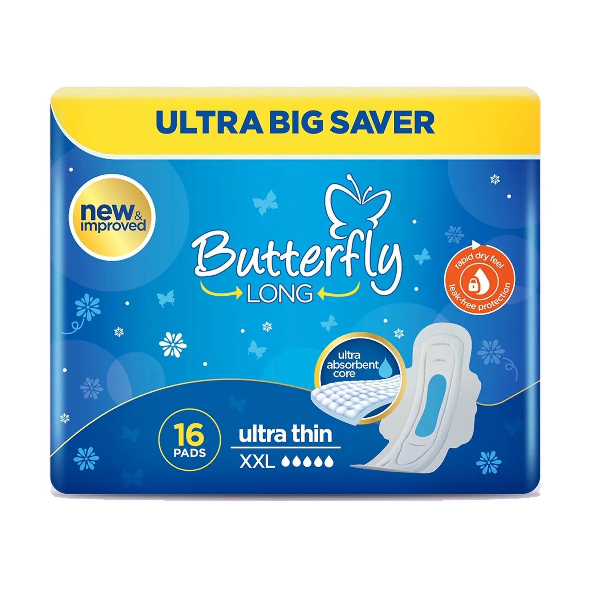 Butterfly Pads XXL 16 Piece | Ultra Big Saver